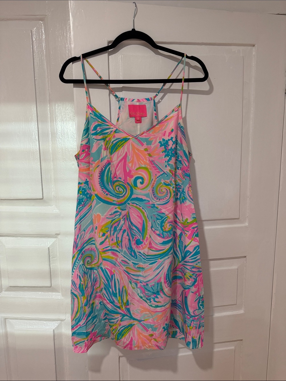 Lilly Pulitzer Pink & Turquoise Swirl Slip Dress